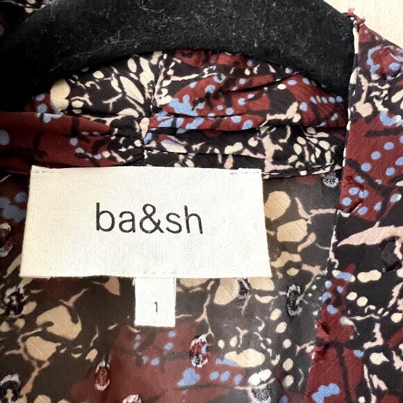 ba&sh Giani Sheer Floral Mini dress size S C3 - Picture 8 of 9